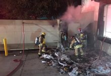 Goleta Trash Compactor Catches Fire Early Morning Monday