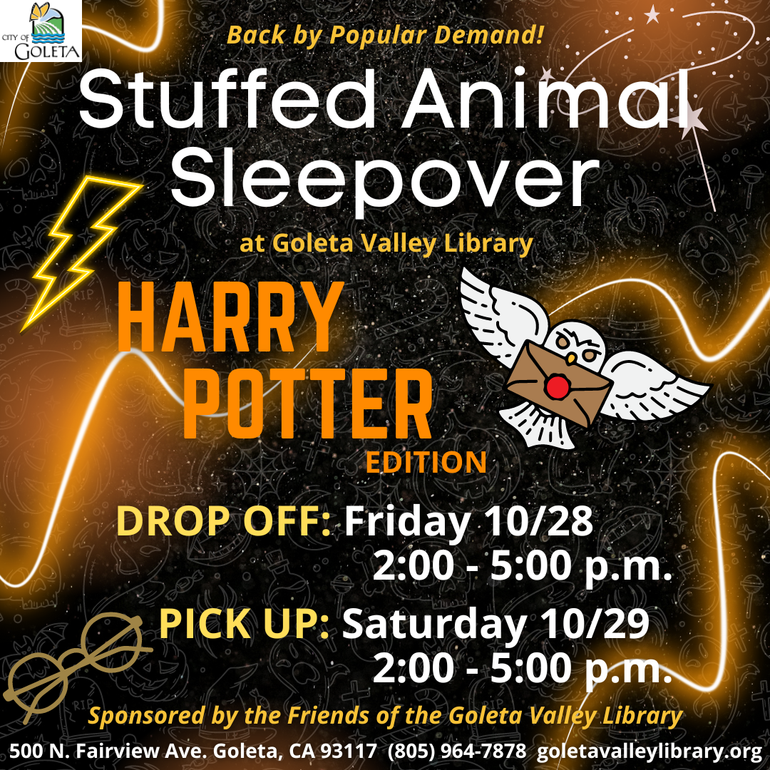 Stuffed Animal Sleepover: Harry Potter Edition at Goleta Valley Library -  The Santa Barbara Independent