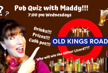 Pub Quiz with Maddy at Old Kings Road!!!