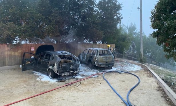 Hybrid Vehicle Fire Totals Two Cars in Los Alamos