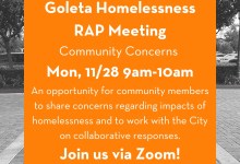 Reminder: Goleta Homelessness Regional Action Plan Virtual Meeting