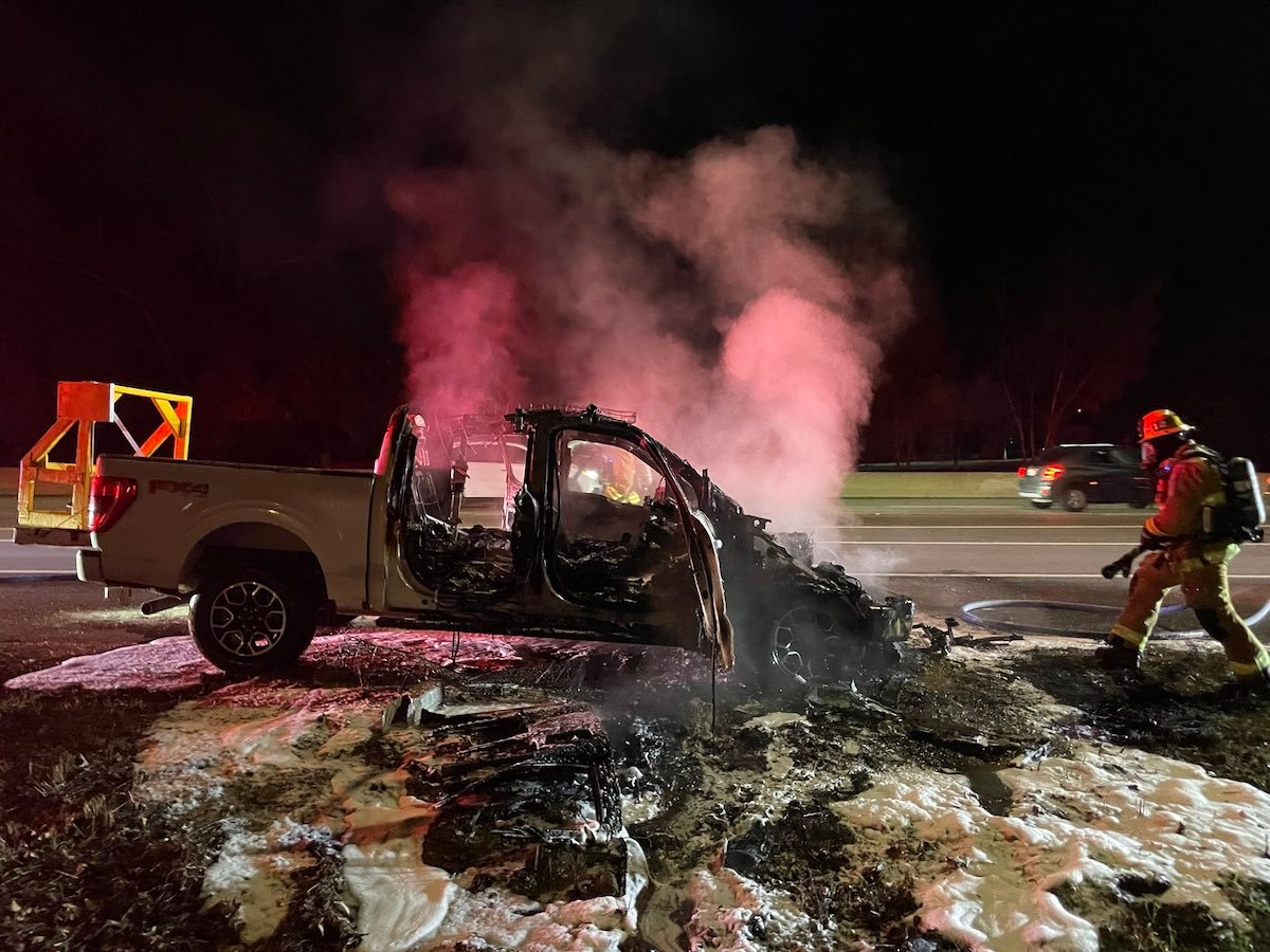 Barbara Off Ramp Santa Barbara County Fire Puts Out Burning Truck on 101 Off-Ramp at ...