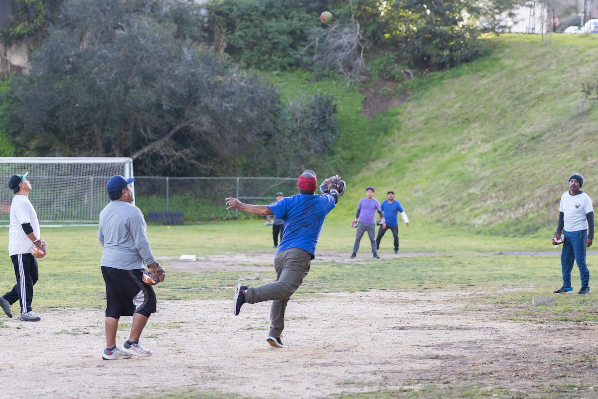 People Playing Baseball For Fun