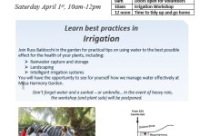 MHG Workshop – Learn Best Practices in Irrigation
