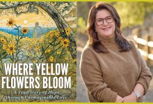 Kim Cantin signing Where Yellow Flowers Bloom
