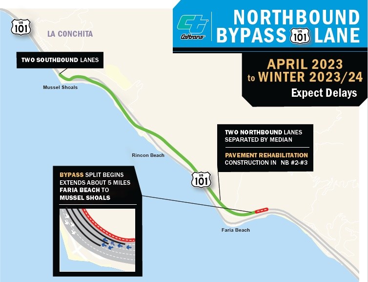 Barbara Off Ramp Seacliff Off-Ramp Closure on Northbound U.S. 101 in Ventura County ...