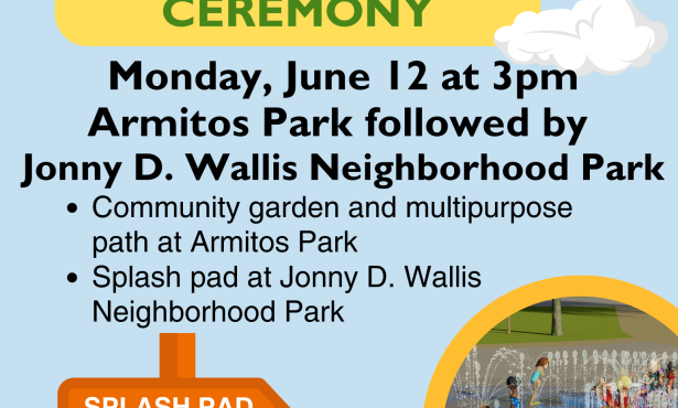 Join Us for a Groundbreaking Ceremony for the City’s First Community Garden and Splash Pad on June 12