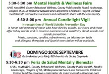 Mental Health & Wellness Faire and Candlelight Vigil in Carpinteria on World Suicide Prevention Day, Sunday, September 10, 2023