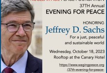 37th Annual Evening for Peace celebrating Professor Jeffrey D. Sachs