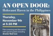‘Open Door: Holocaust Haven in Philippines’ Documentary at Alhecama Theatre