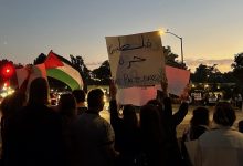 Groups Supporting Palestinians and Israel Protest on Opposite Corners of State Street