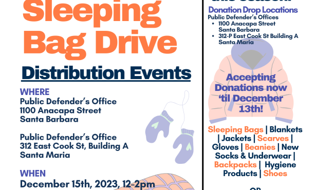 Press Release: Sleeping Bag Drive for those Experiencing Homelessness