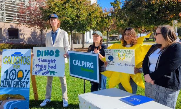 Students host Clean Energy Celebration calling on UC Santa Barbara to commit to 100% Clean Energy by 2035