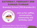 Coffee & Community – and Birthday Cake!/¡Café y Comunidad – y Pastel de Cumpleaños!