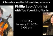 Phillip Levy, Violinist with Tae Yeon Lim, Pianist