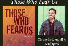 Book Talk-Local Thriller Author Anthony Estrada