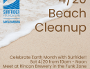 4/20 Earth Month Cleanup with Surfrider