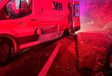 Ambulance Transporting Patient to ER Sideswiped by Vehicle on Highway 154