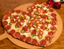 Celebrate mom with a Rusty’s Heart-Shaped Pizza