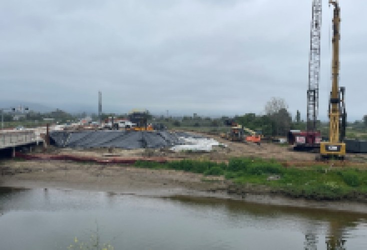 Concrete Pour is Complete as Part of U.S. 101 San Jose Creek Bridge Replacement Project
