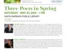 Mission Poetry VIRTUAL Series: Three Poets In Spring