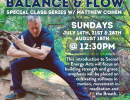 Sacred Energy Arts: Balance & Flow Class Series