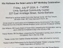 His Holiness the Dalai Lama’s 89th Birthday