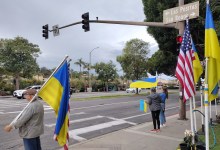 Santa Barbara’s ‘Ukrainian Corner’ Keeps the Blue-and-Yellow Flags Flying