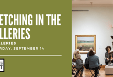 Sketching in the Galleries – S.B. Museum of Art