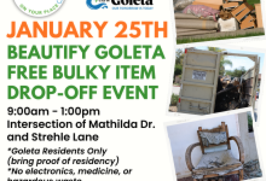 Kickstart 2025 with Beautify Goleta: Free Bulky Item Drop-Off for Goleta Residents