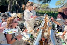 Painting in the Vineyard at Vega Vineyard and Farm