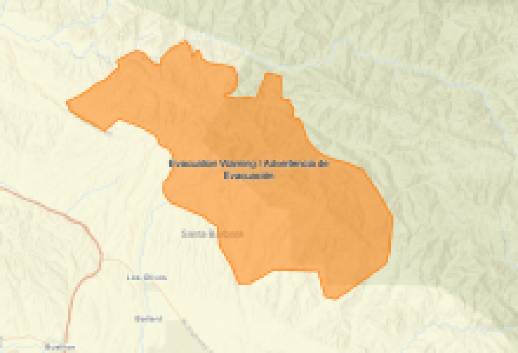 Advertencia de Evacuación Emitida Para las Áreas Dentro y Cerca del Área Quemada por el Incendio Lake