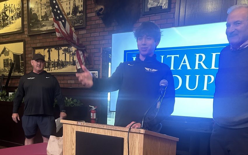 SBART Press Luncheon: Sam Crawford of Bishop Diego Football Receives Phil Womble Award