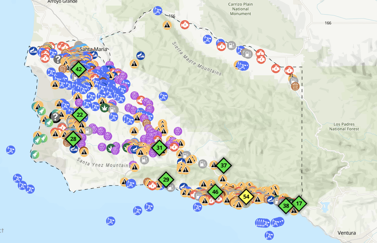 Pollution Source Map Revamped Map Shows Air Pollution Sources in Santa Barbara County - The ...