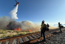 Two Fires Break Out in Gaviota, Closing Southbound Hwy. 101 and Stopping Train Service