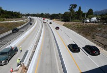 Southbound Highway 101 Through Montecito Changes Lanes Saturday Night