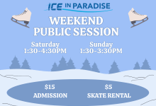 Public Skating Sessions at Ice in Paradise!