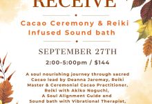 Release & Receive, Cacao Ceremony, Reiki Soundbath