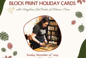 CalNAM (California Nature Art Museum) Art Workshop – Block Print Holiday Cards
