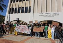 Santa Barbara High School Students Walk Out to Make Polluters Pay