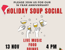 Holiday Soup Social at Organic Soup Kitchen