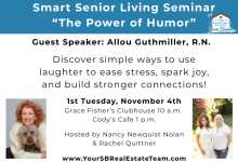 Smart Senior Living Seminar “The Power of Humor”