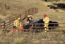 Driver Airlifted After Corvette Launches 100 Feet off Alisal Road in Santa Ynez