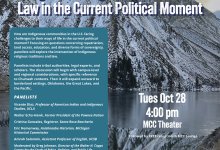 Lecture: “Indigenous Religious Traditions and Law in the Current Political Moment”