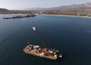 Barge Parked Off Santa Barbara Coast Is Doing Pump Repairs for Desal Plant