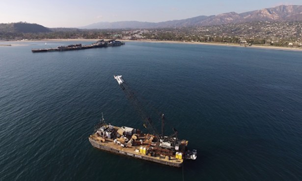 Barge Parked Off Santa Barbara Coast Is Doing Pump Repairs for Desal Plant