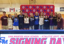 Twelve San Marcos High Student Athletes Take Part in Signing Day Ceremony