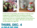 Holiday Wreaths and Snow Globes Workshop