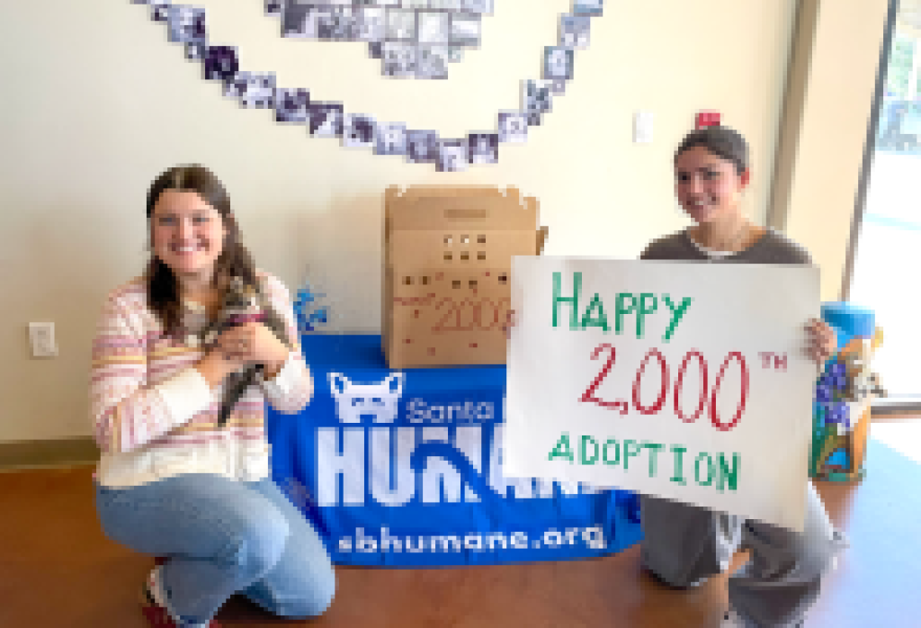 Santa Barbara Humane Celebrates 2,000th Adoption in 2025
