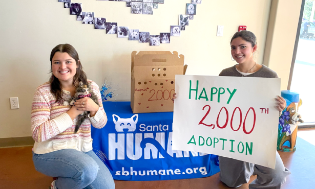 Santa Barbara Humane Celebrates 2,000th Adoption in 2025